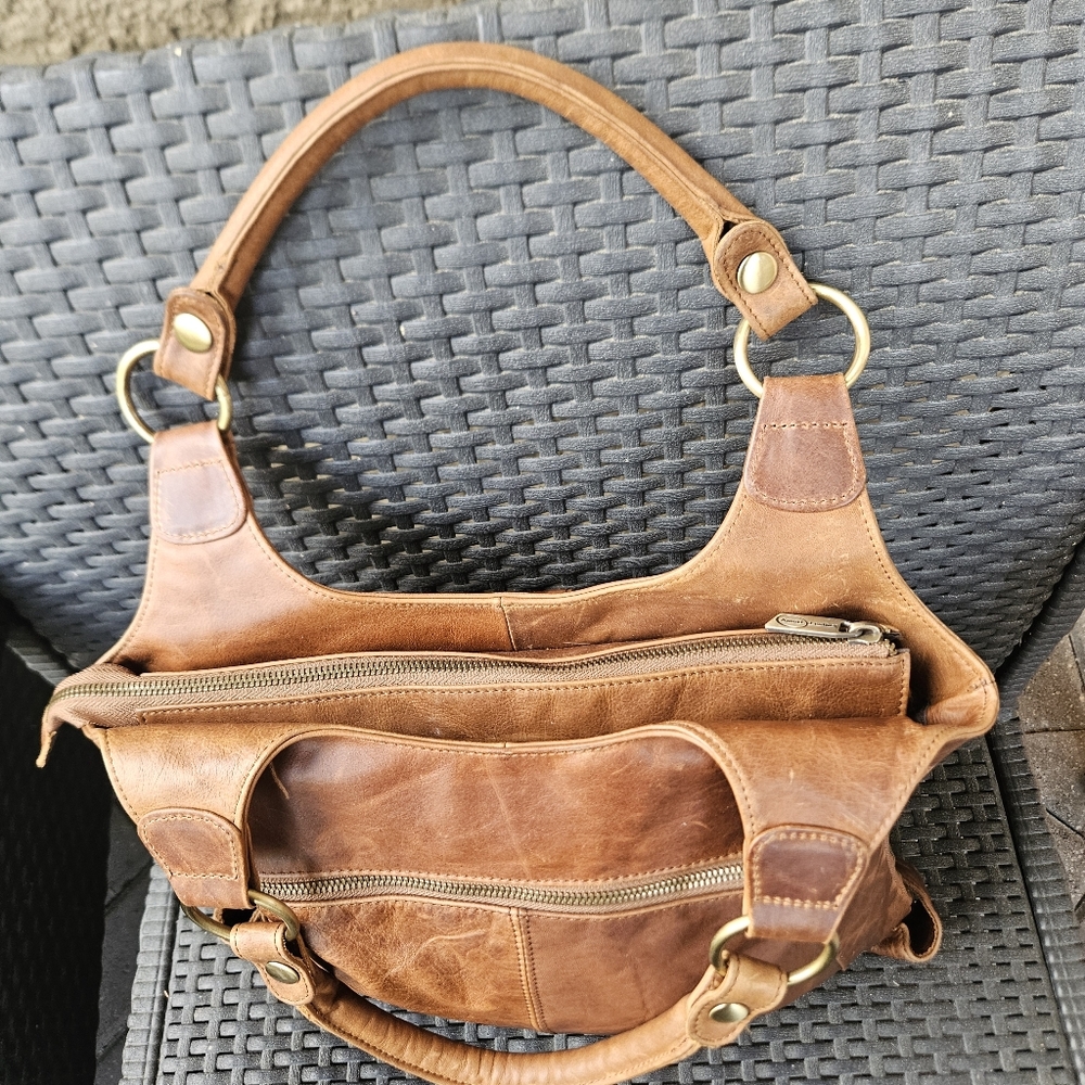 Vintage HIPPIE LEATHER HANDBAG, GIANT AMERILEATHER HANDBAG - Picture 3 of 6